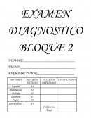 Examen Diagnostico 1ero de Secundaria Bloque 2