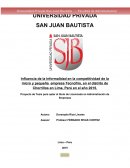 Influencia de la Informalidad en la competitividad de la micro y pequeña empresa Tecnofrio, en el distrito de Chorrillos en Lima, Perú en el año 2015