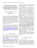 Preparación de Artículos para TRANSACCIONES y PERIÓDICOS del IEEE