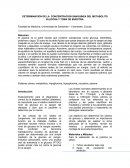 DETERMINACION DE LA CONCENTRACION SANGUINEA DEL METABOLITO GLUCOSA Y TOMA DE MUESTRA.