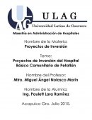 Proyectos de Inversión del Hospital Básico Comunitario de Petatlán