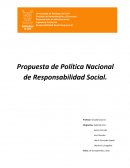 Propuesta de Política Nacional de Responsabilidad Social.
