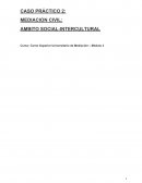 EJEMPLO DE CASO PRÁCTICO DE MEDIACION CIVIL: ÁMBITO SOCIAL-INTERCULTURAL