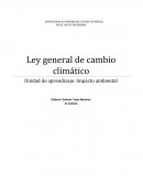 Ley general de cambio climático