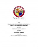 TRANSACCIONES EN MONEDA EXTRANJERA Y COBERTURA DE RIESGO CAMBIARIO