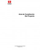 EJEMPLO ACTA DE CONSTITUCION METODOLOGÍA PMI