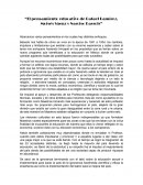 El pensamiento educativo de Rafael Ramírez, Moisés Sáenz y Narciso Bassols