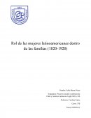 Rol de las mujeres latinoamericanas dentro de las familias (1820-1920)
