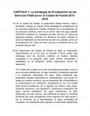 La estrategia de Privatización de los Servicios Públicos en la Ciudad de Puebla 2013-2015