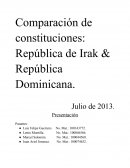 Comparación de constituciones: Irak & República Dominicana.