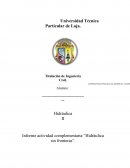 Hidráulica II Informe actividad complementaria “Hidráulica sin fronteras”.