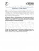 “Introducción a la Gestión del Conocimiento y su aplicación en el sector público”