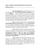 OBJETO: "PROMOVER ACCION PREPARATORIA DE JUICIO EJECUTIVO"