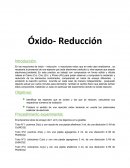 En las reacciones de óxido – reducción o reacciones redox que en este caso analizamos , es necesaria la presencia de una especie que ceda electrones (reductor)