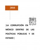Corrupcion dentro de politicas publicas