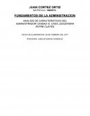 ANALISIS DE CARACTERISTICAS DEL ADMINISTRADOR (UNIDAD II): CASO JUGUETERIA ENTRE CUATES