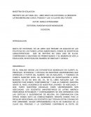 REPORTE DE LECTURAL DEL LIBRO BASTA DE HISTORIAS LA OBSESION LATINOAMERICANA CON EL PASADO Y LAS 12 CLAVES DEL FUTURO