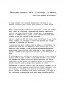 Definición moderna de la criminología de México