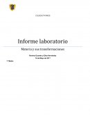 Informe laboratorio Materia y sus transformaciones