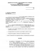 DEMANDA DE FIJACIÓN Y ASEGURAMIENTO DE LA PENSIÓN ALIMENTICIA (EN CASO DE NO HABER CONTRAÍDO MATRIMONIO)