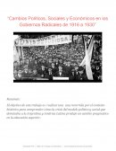 “Cambios Políticos, Sociales y Económicos en los Gobiernos Radicales de 1916 a 1930”