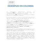 DESEMPLEO EN COLOMBIA datos (DANE)