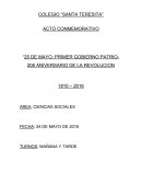 “25 DE MAYO: PRIMER GOBIERNO PATRIO- 206 ANIVERSARIO DE LA REVOLUCION