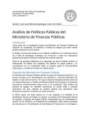 Análisis de Políticas Públicas del Ministerio de Finanzas Públicas