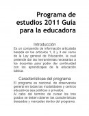 Programa de estudios 2011 Guía para la educadora