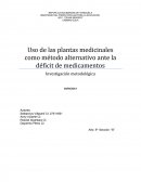 Uso de las plantas medicinales como método alternativo ante la déficit de medicamentos