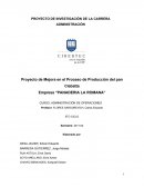Proyecto de Mejora en el Proceso de Producción del pan Ciabatta Empresa “PANADERIA LA ROMANA”