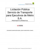 Licitacion de transporte metro S.A.