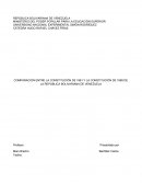 Comparacion de la constitución de 1961 y 1999 de la República Bolivariana de Venezuela
