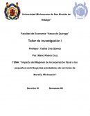 “Impacto del Régimen de Incorporación fiscal a los pequeños contribuyentes prestadores de servicios de Morelia, Michoacán”