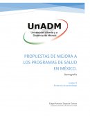 Propuesta de mejora a los programas de salud en México