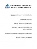 Unidad 2.- Evaluación y diseño de la sustentabilidad Evidencia: Propuesta de desarrollo sustentable