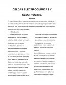 CELDAS ELECTROQUÍMICAS Y ELECTRÓLISIS