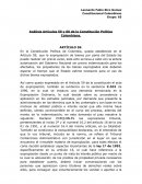 Análisis Artículos 59 y 60 de la Constitución Política Colombiana