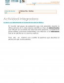 Actividad integradora. La salud y sus determinantes en la situación de salud en México