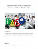 Normas de bioseguridad para la aplicación del laboratorio de bioquímica y biología integral