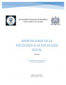 APORTACIONES DE LA PSICOLOGÍA A LA PSICOLOGÍA SOCIAL