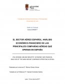 EL SECTOR AÉREO ESPAÑOL: ANÁLISIS ECONÓMICO-FINANCIERO DE LAS PRINCIPALES COMPAÑÍAS AÉREAS QUE OPERAN EN ESPAÑA