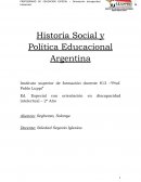 Historia Social y Política Educacional Argentina