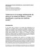 Violencia en el noviazgo adolescente de años en la ciudad de México: ¿Cómo identificarlo y qué tipo de violencia existe?