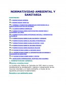 NORMATIVIDAD AMBIENTAL Y SANITARIA
