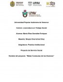 Proyecto de Servicio Social “Malas Conductas de los Alumnos”