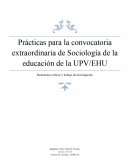 Prácticas para la convocatoria extraordinaria de Sociología de la educación de la UPV/EHU