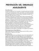 PREVENCION DEL EMBARAZO ADOLESCENTE