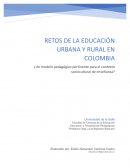 Retos de la educación Urbana y rural en Colombia