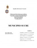 El Municipio Sucre del Estado Bolivariano de Mérida